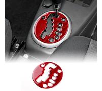 KUNGKIC for Suzuki Swift 2005-2010 Accessories Carbon Fibre Interior Trim Car Gear Shift Knob Console Panel Cover Trim Self-Adhesive Decal Cool Auto Parts RHD (Red)
