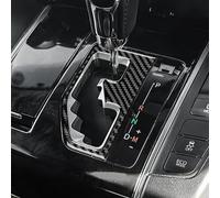 KUNGKIC for Toyota Alphard 2015-2023 Accessories Carbon Fibre Interior Trim Car Gear Shift Knob Panel Frame Cover Self-Adhesive Decal Cool Auto Parts RHD (Black)