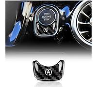 KUNGKIC Ignition Switch, Carbon Fibre Sticker Decorative Interior for Mercedes Benz A Class W177, GLB X247, CLA AMG W247 Accessories (Black)