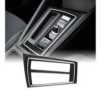 KUNGKIC Real Carbon Fiber Car Center Gear Shift Panel Cover Trim Sticker Protector Decoration Interior Trim for VW Golf 8 MK8 2020 2021 2022 2023 Accessories Auto Parts Gift (TypeA, Black)