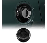 KUNGKIC Real Hard Carbon Fiber Accessory Car Fuel Gas Petrol Tank Cap Cover Sticker Protector Compatible with MINI Clubman F55/F56/F57 Decoration Auto parts Gift (TypeB, Black)