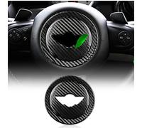KUNGKIC Real Hard Carbon Fiber Accessory Car Steering Wheel Cover Dashboard Trim Sticker for Mini Cooper Clubman R55 R56 R57 R58 R59 R60 Countryman R61 Interior Trim(Black)