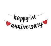 KUNGOON 1st Anniversary Party Banner, Decorations, Party Supplies (Black and Red)