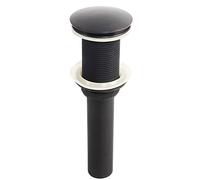 KUNGYO Pop Up Basin Waste Bathroom Un-slotted Sink Click Clack Waste Plug Drain Stopper Without Overflow Bronze Finished