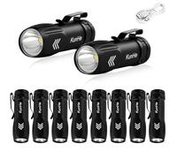 KunHe 10 Pack Small Rechargeable Torch Bulk USB-C Mini High Lumen Torch Clip-on Portable Pocket Flash Light for EDC Emergency Home Use