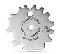KUNIFU BBQ Grill Scraper, Stocking Stuffers, Bristle-Free for Griddle, Kitchen Gadgets Cleaner, Camping Accessories, Ideal Gifts for Christmas, for Men, Dad, Husband, Boyfriend, Fathers Day