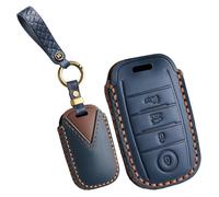 KUNIO Car Key Case Key Case Fits Kia Picanto NIRO Rio K2 K3 K4 K5 Optima Picanto GT Line 2017 2023 2024 2025 4 Buttons Leather Key Case Accessories Gifts Blue