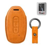 KUNIO Car Key Case Key Cover Fits Ford Kuga Territory EV Taurus Kuga Territory EV Territory EV Equator 2022 2023 Key Ring Suede 3-Button Keyless Orange