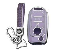KUNIO Car Key Fob Cover fit for Fiat Tipo Toro Nuovo Freedom 500X Doblo Argo Grazie Key Cover Case Key Cover TPU Flip Key Cover Case Key Fob Key Case A Purple