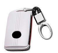 KUNIO Car Key Fob Cover fit for Mazda 3 Alexa CX-4 CX-5 MX5 CX-8 CX-9 CX-30 CX30 2019-2023 Plastic Car Key Case Keychain Keyring Key Cover 3/4 Buttons White