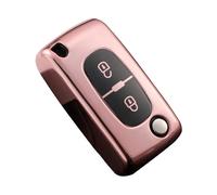 KUNIO Car Key Protective Case Fits Peugeot 207 307 407 308 607 3008 5008 Fits Citroen C3 C4 Picasso Berlingo DS3 Key Case TPU Key Cover Key Case 2 Buttons Pink D