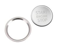 KUNIO Car Start Button Sticker Fits Audi A4 A6 A5 Q5 A7 Q7 Car Start Button Cover Ignition Switch Sticker Start Button Trim Decor Car Start Button Decoration Ring 2 Pieces Silver