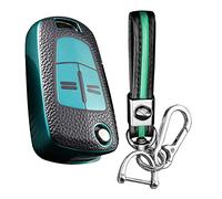 KUNIO Flip Key Fob Cover fit for Opel Vauxhall Corsa Astra J Vectra Zafira Antara Tigra Adam Insignia Mokka Key Cover TPU Car Key Cover Keychain Keyring Key Holder Protector Key Case Green