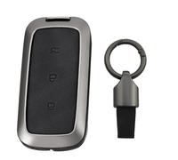 KUNIO for Geely Leather Car Key Fob Cover Case fit for Geely Galaxy EX5 E5 E8 L6 L6 Max 1.5T Plus Air Pro 2025 L7 Xingyao 8 Keychain Zinc Alloy Key Shell Accessories 3 Button C Black