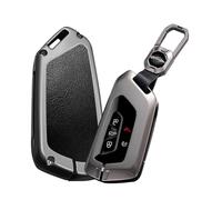 KUNIO for Volkswagen 3/5 Button Leather Metal Car Key Fob Cover Case Fit for VW ID.3 ID.4 2025 Golf 8 GTI R Atlas Cross Sport Skoda Octavia 2024 Keychain Key Fob Protetcor Accessories C Black