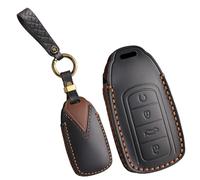 KUNIO Key Case Car Key Case Fits Chery Jaecoo J7 J8 Tiggo 7 Pro Max Omoda 5 C5 EV Car Key Case Leather Key Case 3 Buttons Key Box Housing Key Ring Accessories Black