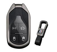 KUNIO Key Case Fits Maserati Ghibli Levante Quattroporte President GT GC 4 Car Key Cover Key Cover Key Protector Key Chain Accessories Black