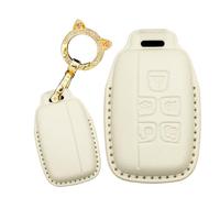 KUNIO Key Case Key Fob Suitable for Land Rover Discovery 4 Sport Range Rover Evoque Fits Jaguar F-Pace F-Type XE XF Car Key Case White