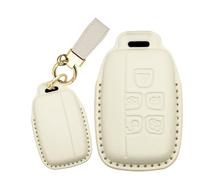 KUNIO Key Case Key Fob Suitable for Land Rover Discovery 4 Sport Range Rover Evoque Fits Jaguar F-Pace F-Type XE XF Car Key Case White