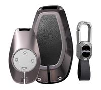 KUNIO Key Cover Car Key Case Fits Leapmotor T03 S01 C11 for Leap Motor Metal Key Case Car Key Protector Key Fob 4 Buttons A Black