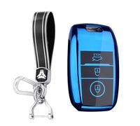 KUNIO Key Cover TPU Key Fob Cover fit for Kia Sportage Rio NIRO Sorento Stonic Ceed 2 Picanto GT Line Picanto X-line Soul K3 KX3 Keyless Key Protection Key Cover Key Fob 3 Buttons C Blue