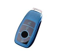 KUNIO Key Fob Cover fit for Mercedes A B C E S G Class GLC CLE GLB CLA W177 W247 B200 W205 S63 AMG A200 MS Car Key Case Key Protection Key Cover TPU Key Cover Case 3 Buttons Blue