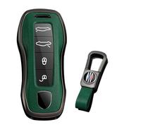 KUNIO Key Fob Cover fit for Porsche 911 971 9YA for Macan for Panamera Boxster Taycan for Cayenne Carrera Keyless Key Protector Metal Key Cover Key Ring Cover B Green
