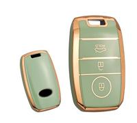 KUNIO Keyless Key Fob Case for Kia Sportage, Rio, Niro, Sorento, Stonic, Ceed, Picanto, GT Line, X-line, Soul, K3, KX3 - TPU Key Cover - 3 Buttons - Green