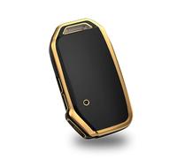 KUNIO Keyless Key Fob Cover fit for Kia Soul NQ5 NIRO XCEED Sportage GT Line fit for Kia Proceed GT key fob cover Case Key Cover TPU Car Key Protection 3 Buttons B Black