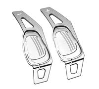 KUNIO Set of 2 steering wheel shift paddles extension paddles steering wheel, fit for A5 RS7 S6 S8 SQ5 RS3 S3 S5 RS6 shift paddles gear lever, silver