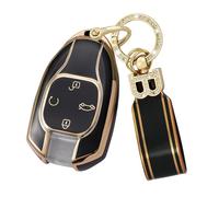 KUNIO TPU Customizable Smart Key Fob Cover Fit for Trumpchi GAC Motor GN8 2021 2022 2023 Empow J11 J12 J13 GS8 GM6 GS5 GA6 Keychain Key Holder Protective Remote Protector Key Case 4 Button A Black