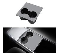 KUNIST Cup Holder Insert for Tesla 2023 2022 2021 Model 3 Model Y Accessories 2 in 1 Silicone Console Cover Pad Center Console Cup Holder Interior Accessories (Grey)