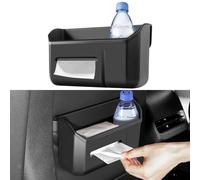 KUNIST Seat Back Organizer for Tesla Model Y Juniper 2026 Durable TPE Storage Pocket Backseat Tissue Holder Phone Drink Tray Trash Can Container for Model Y Model 3 2017-2026 Interior Accessories
