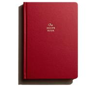 KUNITSA CO. Recipe Notebook - Keepsake Gift. Hardcover Blank Recipe Book to Write in Your Own Recipes, with Journaling Prompts about the Chef. 100 recipes (Red)