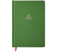 KUNITSA CO. Travel Journal - Guided Notebook for Travelers to Plan & Reflect on Vacations & Trips. Keepsake Travel Gift, Basil Green