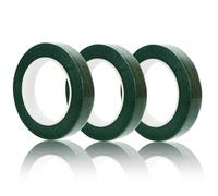 Kunjocy 3 Roll Green Floral Tape for Florist Wraps, Arrangements, Handcrafts, and DIY Bouquets (Dark Green)