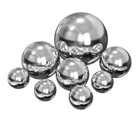Kunjocy 8 Pcs Stainless Steel Decorative Balls for Centerpiece Bowls Assorted Size Metal Orbs Decorative Balls Mirror Globes Spheres Bowl Fillers Home Décor (Silver)