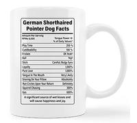 kunlisa German Shorthaired Pointer Dog Facts Ceramic Mug-11oz Coffee Milk Tea Mug Cup,Funny German Shorthaired Pointer Dog Mug Cup,Gifts For Dog Lovers Dog Mom Women Men Teen Girls Coworkers Gifts