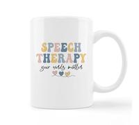 kunlisa Speech Therapy Gifts Coffee Mug - Speech Therapist Gift, SLP Gifts for Speech Language Pathologist, SLP Appreciation Gifts, Ceramic Coffee Mug 11 oz., 985KY-MKCUP
