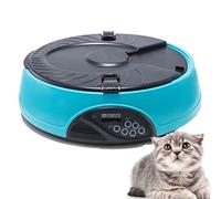 KunLS Automatic Cat & Dog Feeder, 330ml, Blue, Durable, Multiple Pets, Indoor