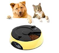 KunLS Cat Feeder Automatic Cat Feeder Microchip Cat Feeder Large Capacity Dog Feeder Small&Medium Pets Food Feeder Smart Pet Feeder Detachable Dogs Feeder yellow