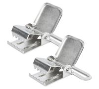 KUNN 2 Inch Metal Suspenders Clips Replacement Heavy Duty Rugged Fasteners Clips, Silver-02pcs, 2