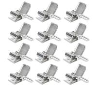 KUNN 2 Inch Metal Suspenders Clips Replacement Heavy Duty Rugged Fasteners Clips, Silver-12pcs, 12