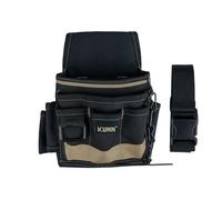 KUNN Electrician Tool Pouch - Durable Small Basic Maintenance Tool Pouch Belt with Belt Clip,Khaki