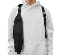 KUNN Universal Right Side Radio Shoulder Holster,Two-Way Radio Holder with Belt Clip,Radio Harness for BaoFeng,Motorola,Walkie Talkie Holder for Firefighter,Police(Black,Right)