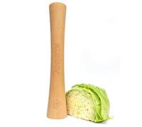 KUNNV Sauerkraut Pounder for Mason Jars Vegetable Fermentation Packer Kimchee Tamper,One Piece of Solid beech Wood (12 inch)