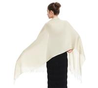 Kunoli Pashmina Shawls And Wraps for Women, Cashmere Feel Ladies Scarf, 70x200cm Large Wedding Shawls and Wraps for Evening Dresses Bridesmaid Gifts (Cream)