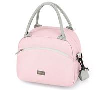 Kunoli Womens Lunch Bag for Work, Pink, Insulated Cooler Bag, Reusable Pack Lunch Bag, Leakproof