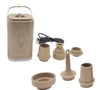 Kunpengzhi Mini Air Pump for Inflatables Portable, Electric Type-C Rechargeable Quickly Inflate Deflate for Outer Door comping Pool Floats Air Mattress Swimming Ring Vacuum Storage Bags (Khaki)