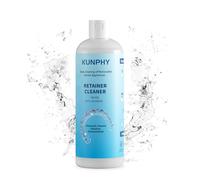 KUNPHY Ultrasonic Retainer Cleaner Solution, Professional Cleaning of Retainers, Invisible Aligners, Denture,Mouth Guards, Remove Odors, Discoloration & Stains, 250 ML for All Ultrasonic Cleaner